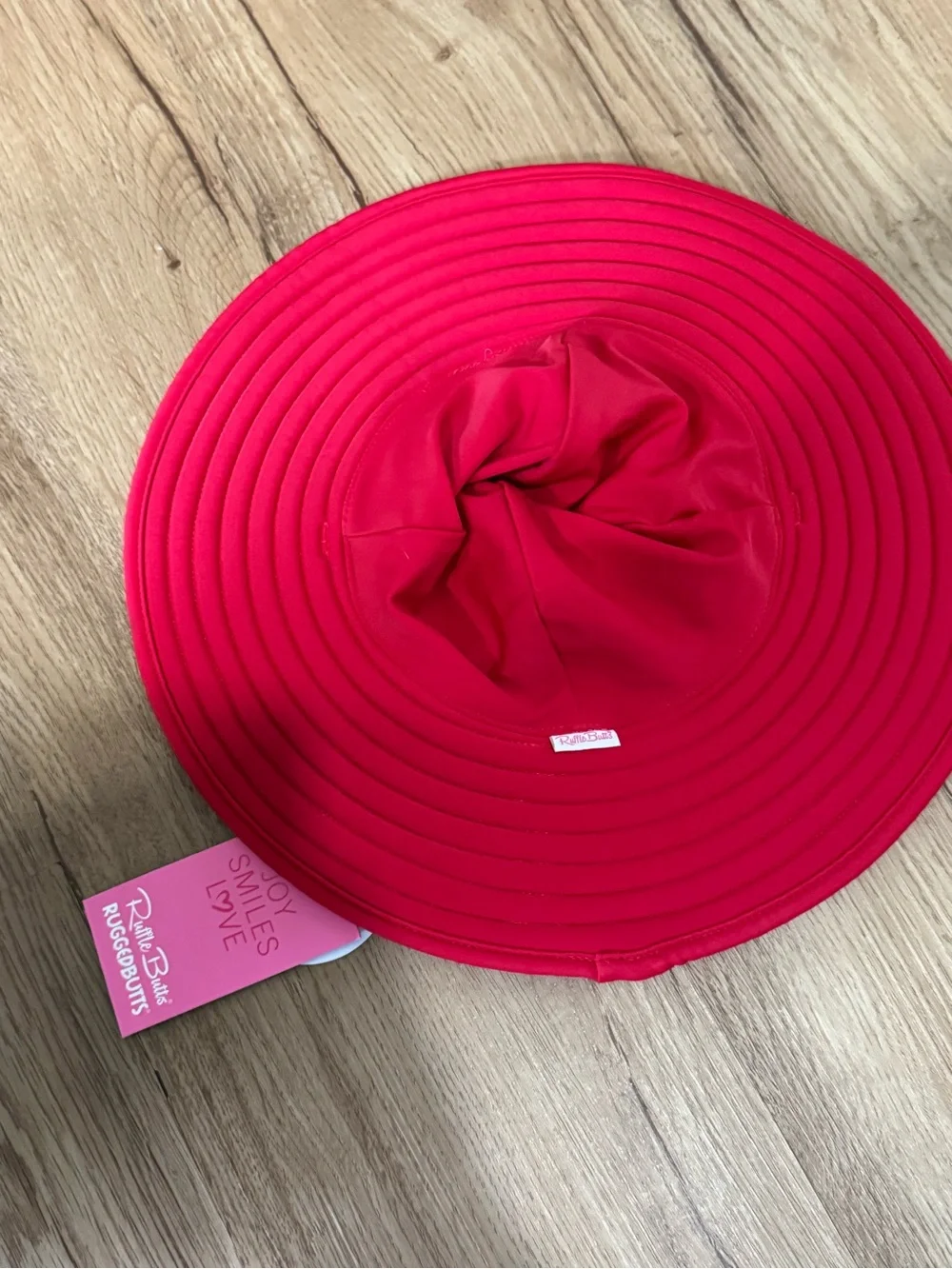 Ruffle Butts Bright Red Toddler Sun Hat